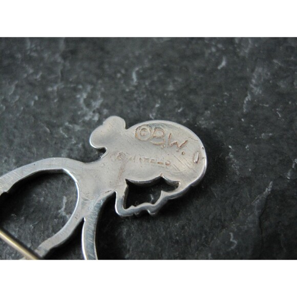 Navajo Mother and Child Brooch Sterling Silver - Picture 6 of 14